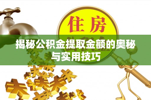 金平揭秘公积金提取金额的奥秘与实用技巧