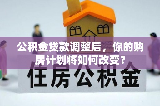 金平公积金贷款调整后，你的购房计划将如何改变？