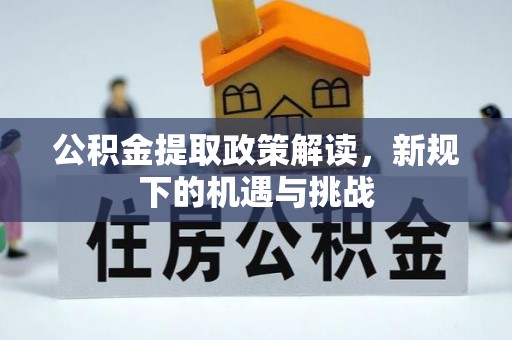 金平公积金提取政策解读，新规下的机遇与挑战