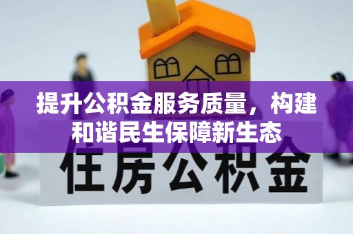金平提升公积金服务质量，构建和谐民生保障新生态