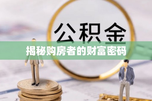 金平揭秘购房者的财富密码