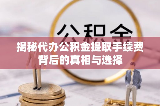 金平揭秘代办公积金提取手续费背后的真相与选择