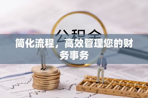 金平简化流程，高效管理您的财务事务
