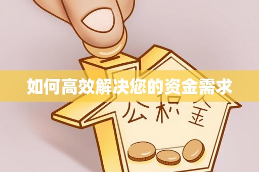 金平如何高效解决您的资金需求